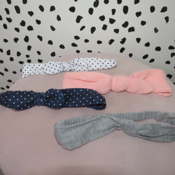 Knit and Ribbed Baby Bow Headband Hair Accessories Lot - Picture 4 of 4